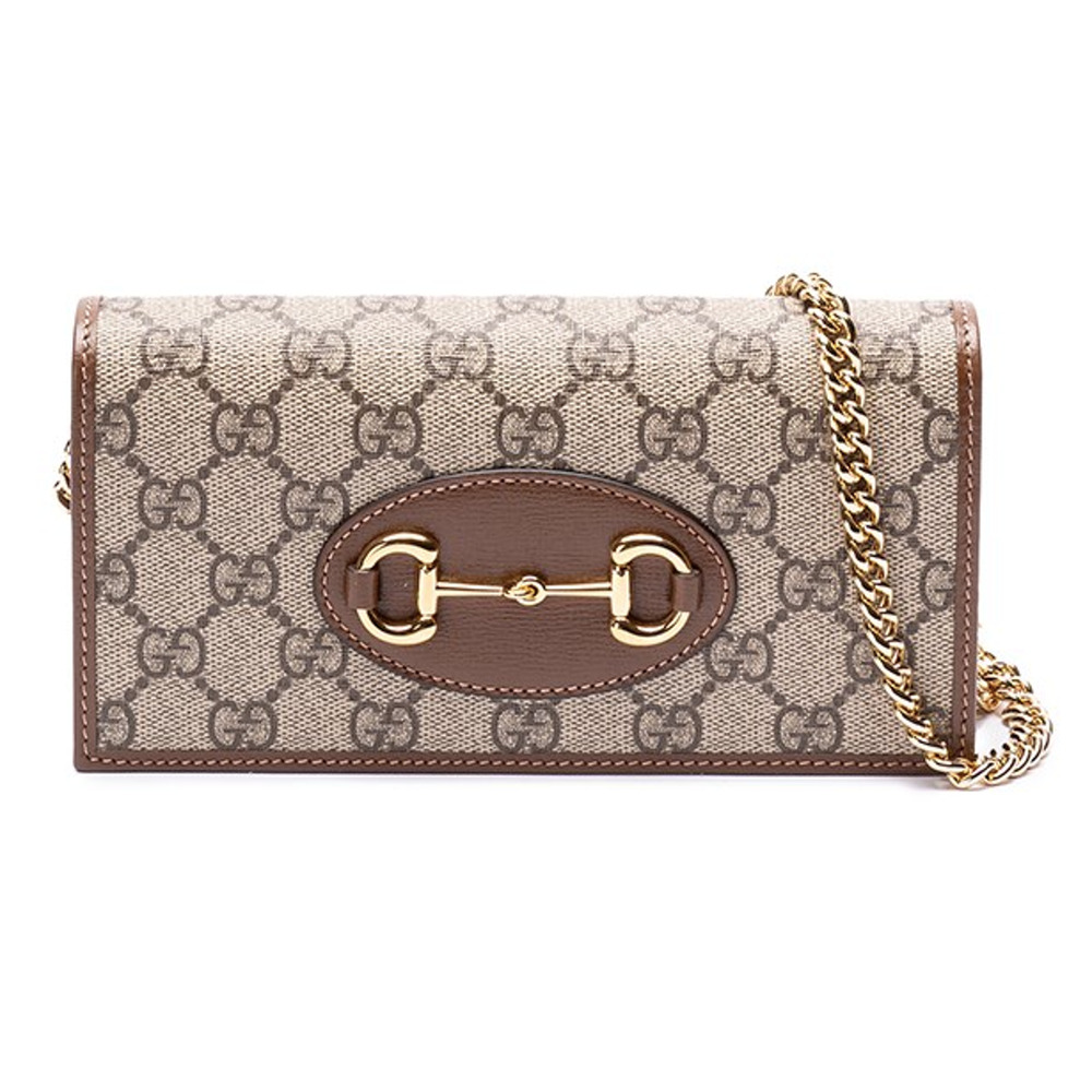 NEW! GUCCI GG HORSEBIT CHAIN WALLET CROSSBODY SHOULDER BAG BOX AUTHENTIC!